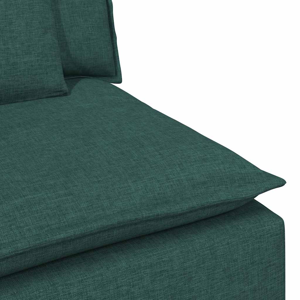 Modulares Sofa Mittelmodul mit Kissen Dunkelgrün 100 cm