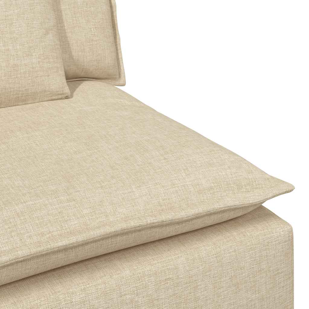 Modulares Sofa Mittelmodul mit Kissen Creme 100 cm