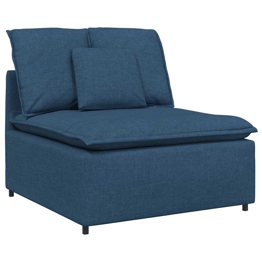 Modulares Sofa Mittelmodul mit Kissen Blau 100 cm
