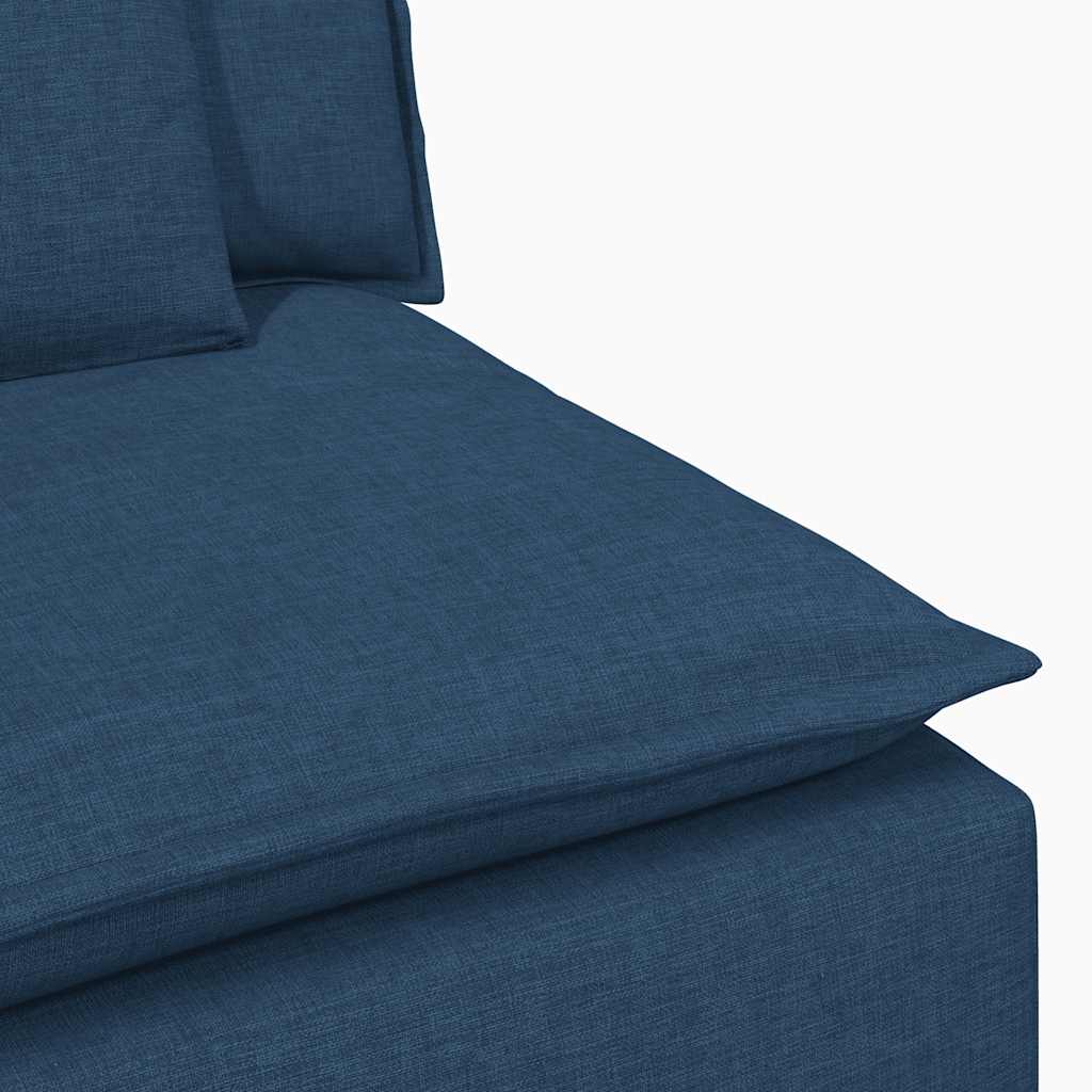 Modulares Sofa Mittelmodul mit Kissen Blau 100 cm
