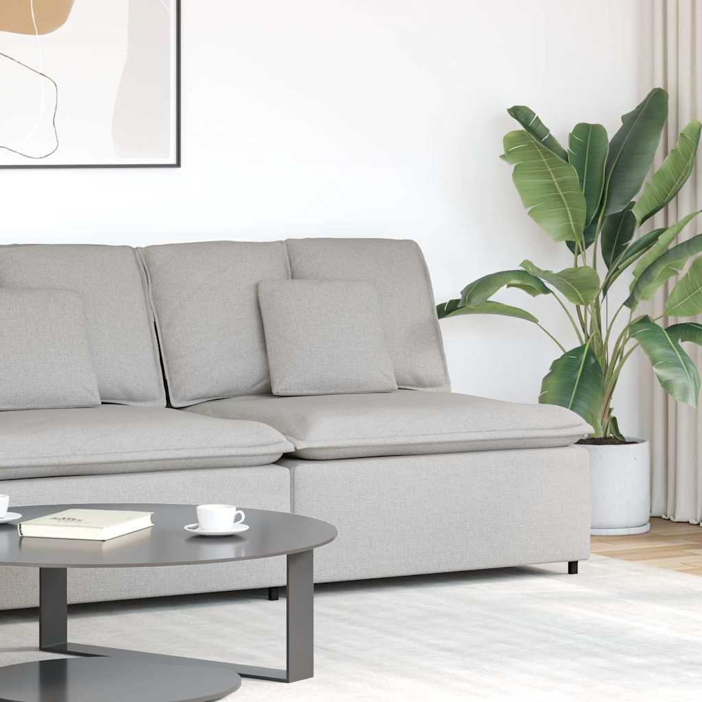 Modulares Sofa Mittelmodul mit Kissen Wolkengrau 100 cm
