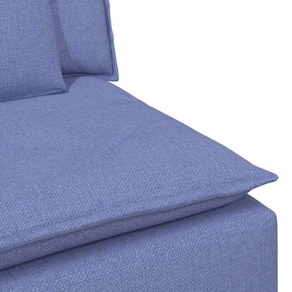 Modulares Sofa Mittelmodul mit Kissen Jeansblau 100 cm