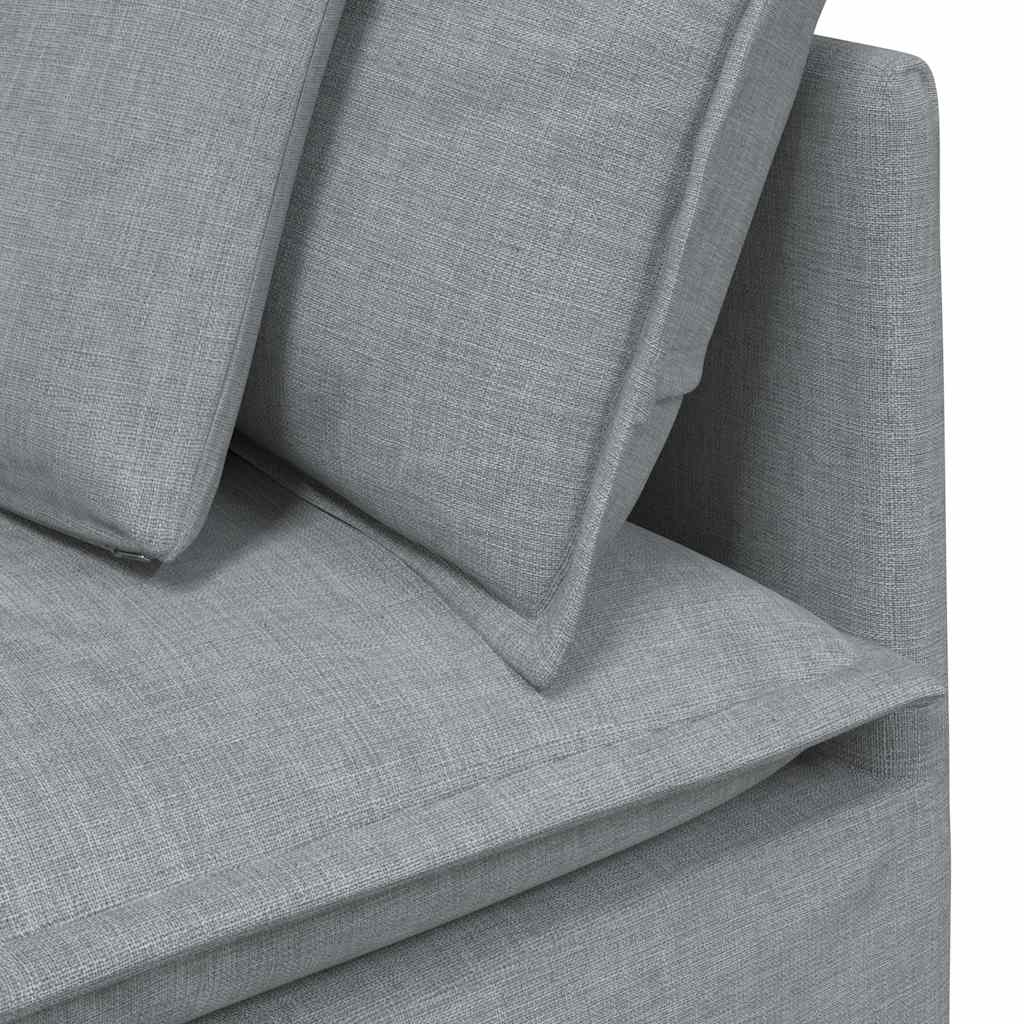 Modulares Sofa Eckmodul mit Kissen Hellgrau 100 cm