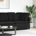 Modulares Sofa Eckmodul mit Kissen Schwarz 100 cm