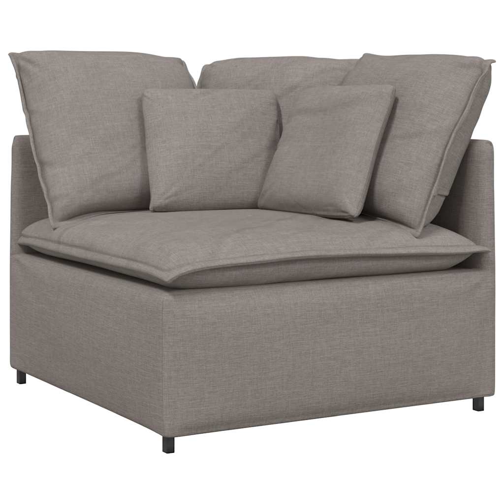 Modulares Sofa Eckmodul mit Kissen Taupe 100 cm
