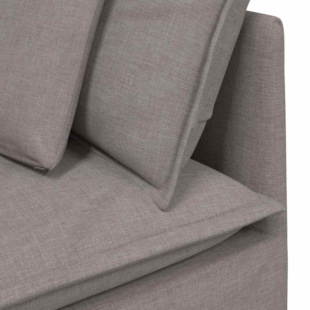 Modulares Sofa Eckmodul mit Kissen Taupe 100 cm