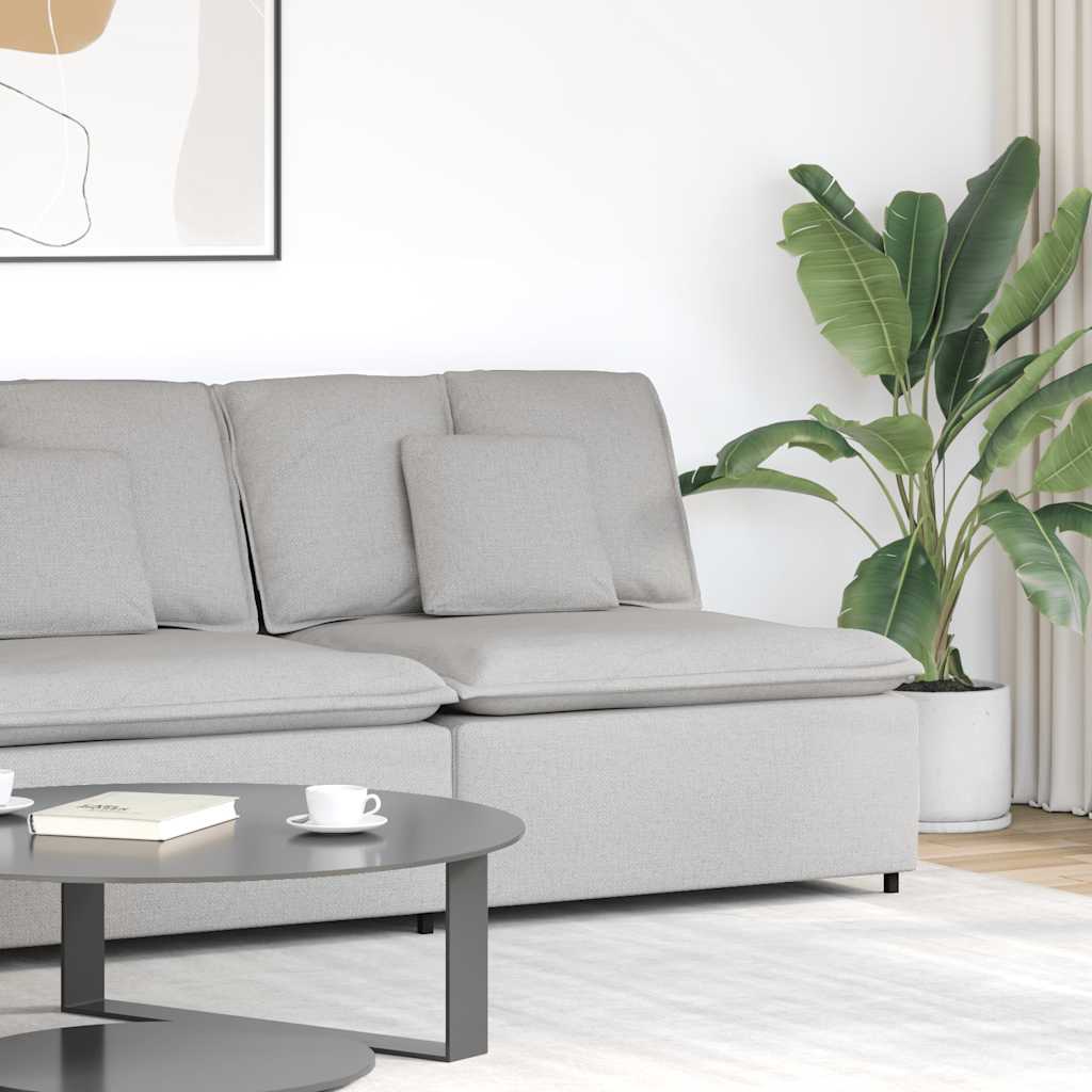 Modulares Sofa Eckmodul mit Kissen Wolkengrau 100 cm