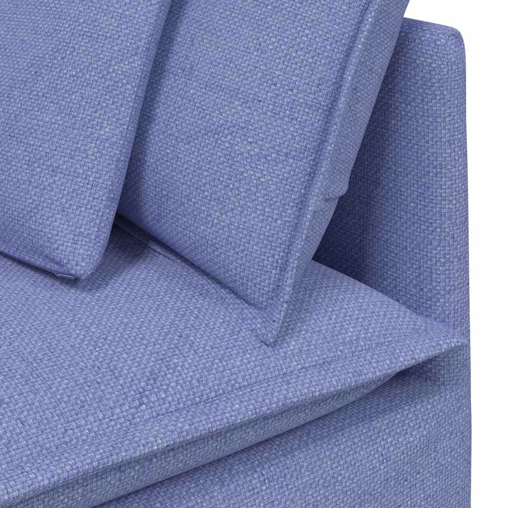 Modulares Sofa Eckmodul mit Kissen Jeansblau 100 cm