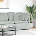 Modulares Sofa Eckmodul mit Kissen Hellgrau 100 cm