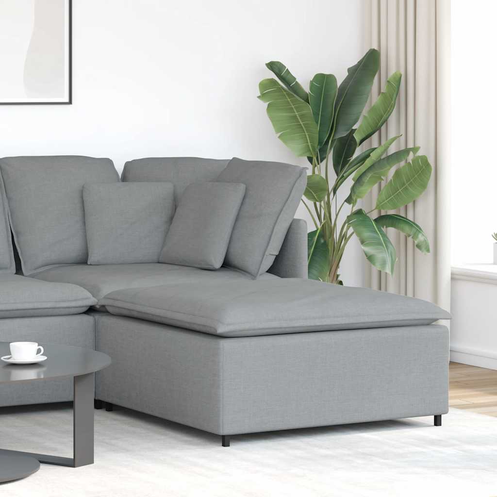 Modulares Sofa-Fußhocker-Modul Hellgrau 100 x 100 x 48 cm