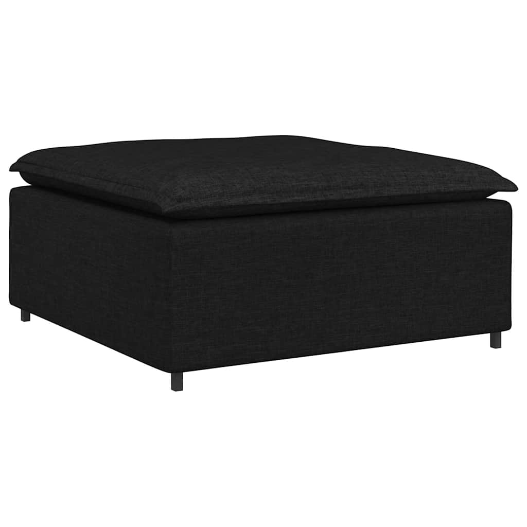Modulares Sofa-Fußhocker-Modul Schwarz 100 x 100 x 48 cm