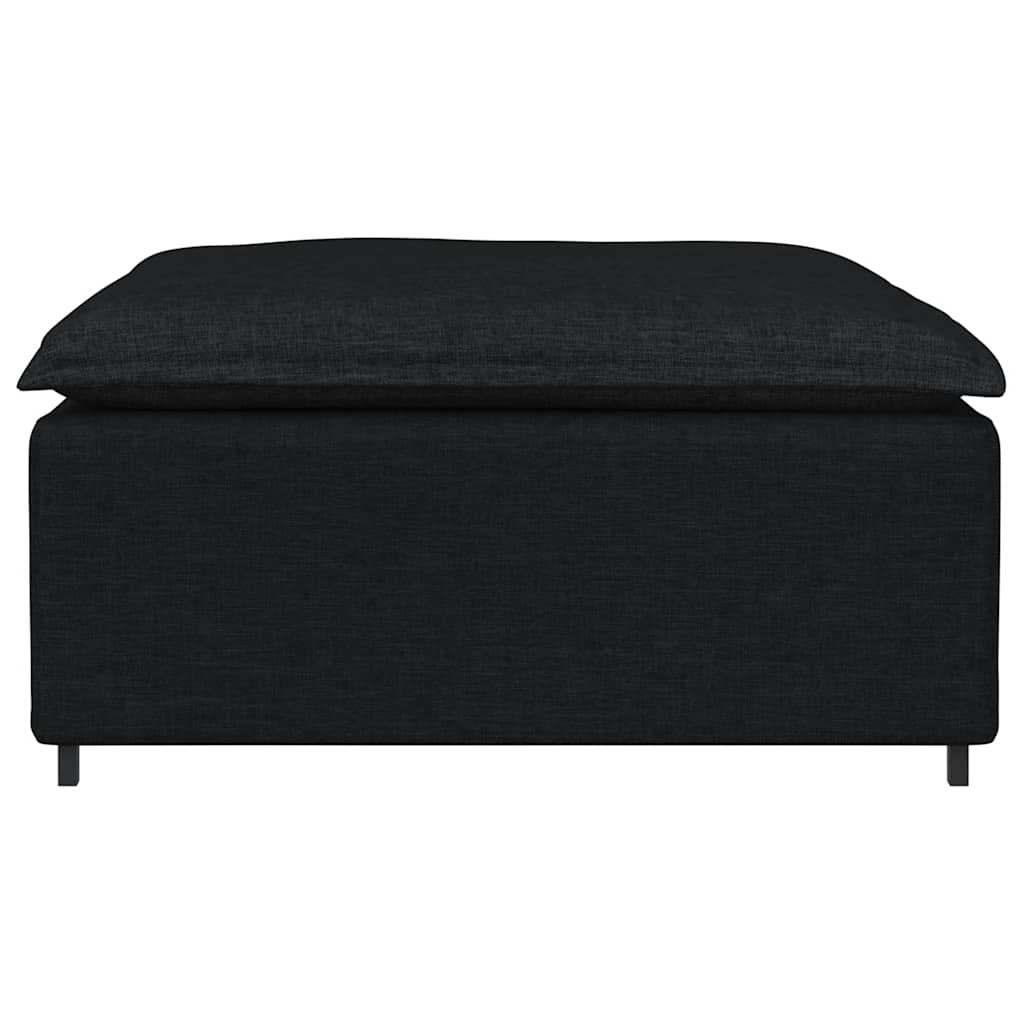 Modulares Sofa-Fußhocker-Modul Schwarz 100 x 100 x 48 cm
