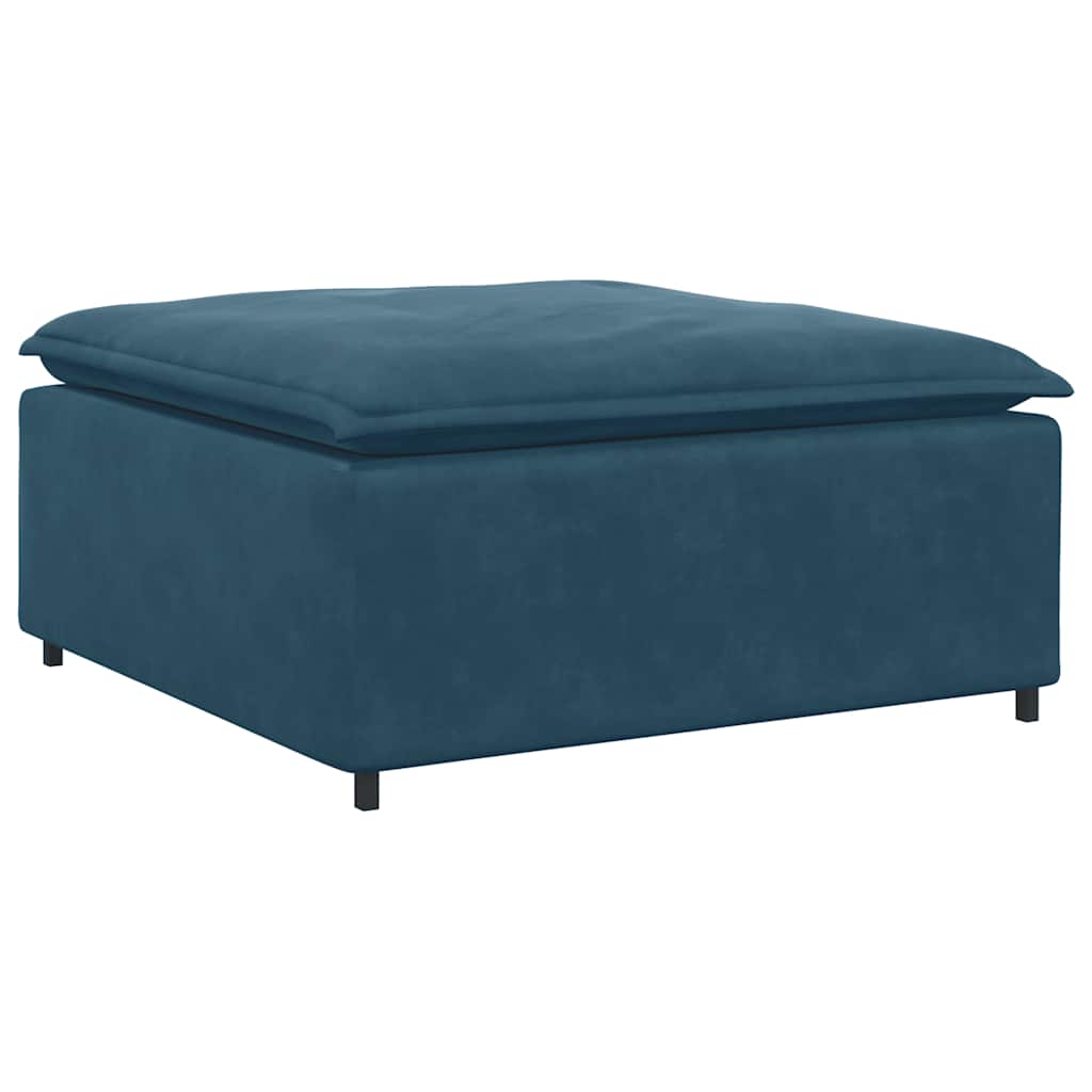 Modulares Sofa Fußhocker-Modul Blau 100x100x48 cm