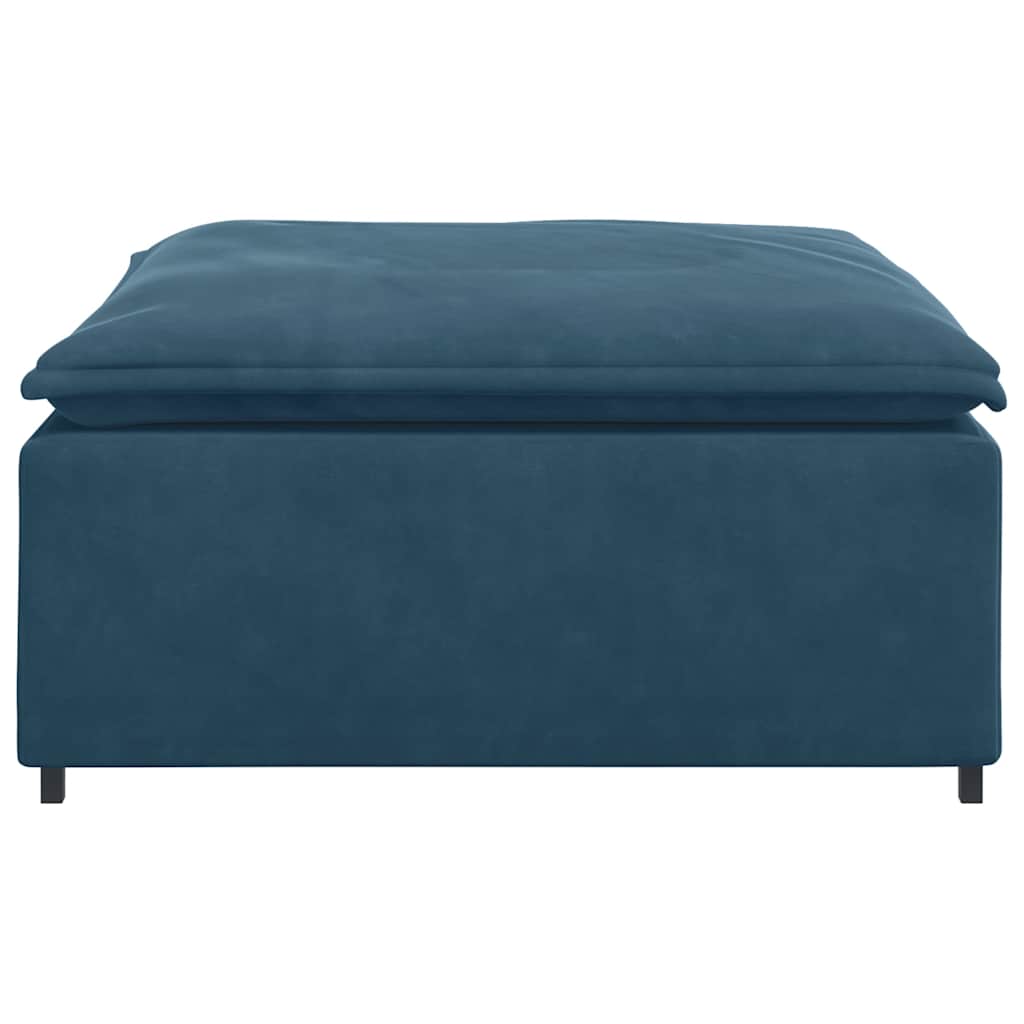 Modulares Sofa Fußhocker-Modul Blau 100x100x48 cm