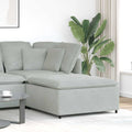 Modulares Sofa Fußhocker-Modul Hellgrau 100x100x48 cm