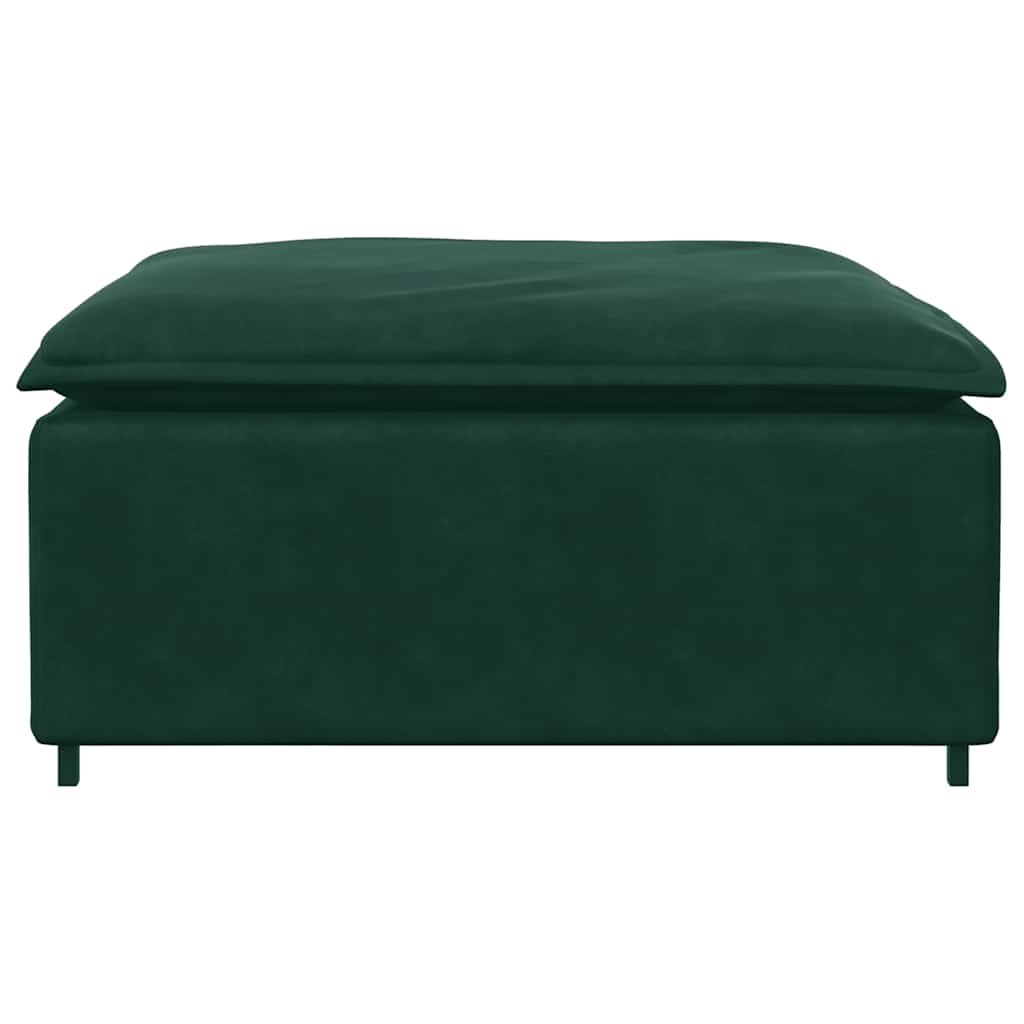 Modulares Sofa Fußhocker-Modul Dunkelgrün 100x100x48 cm