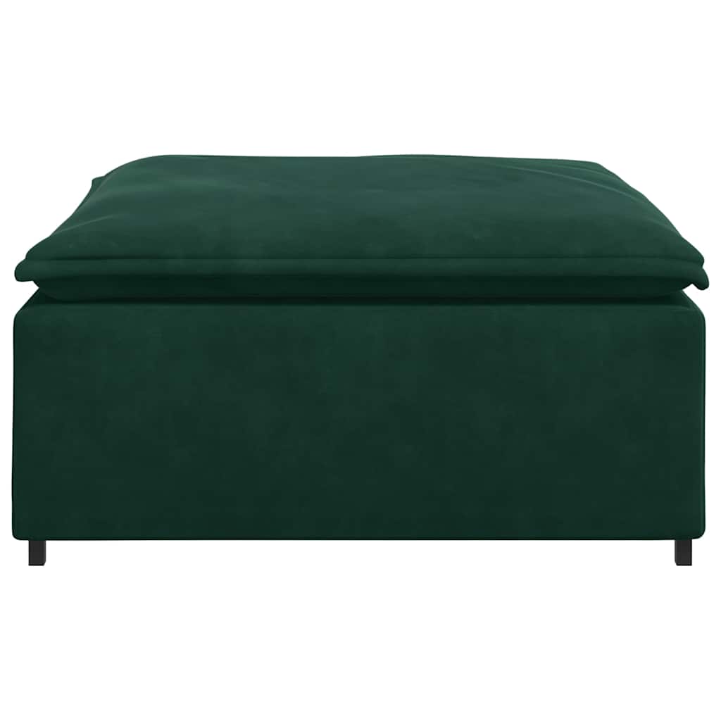 Modulares Sofa Fußhocker-Modul Dunkelgrün 100x100x48 cm