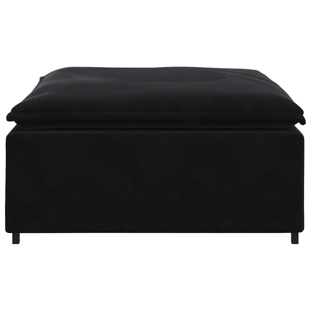 Modulares Sofa Fußhocker-Modul Schwarz 100x100x48 cm