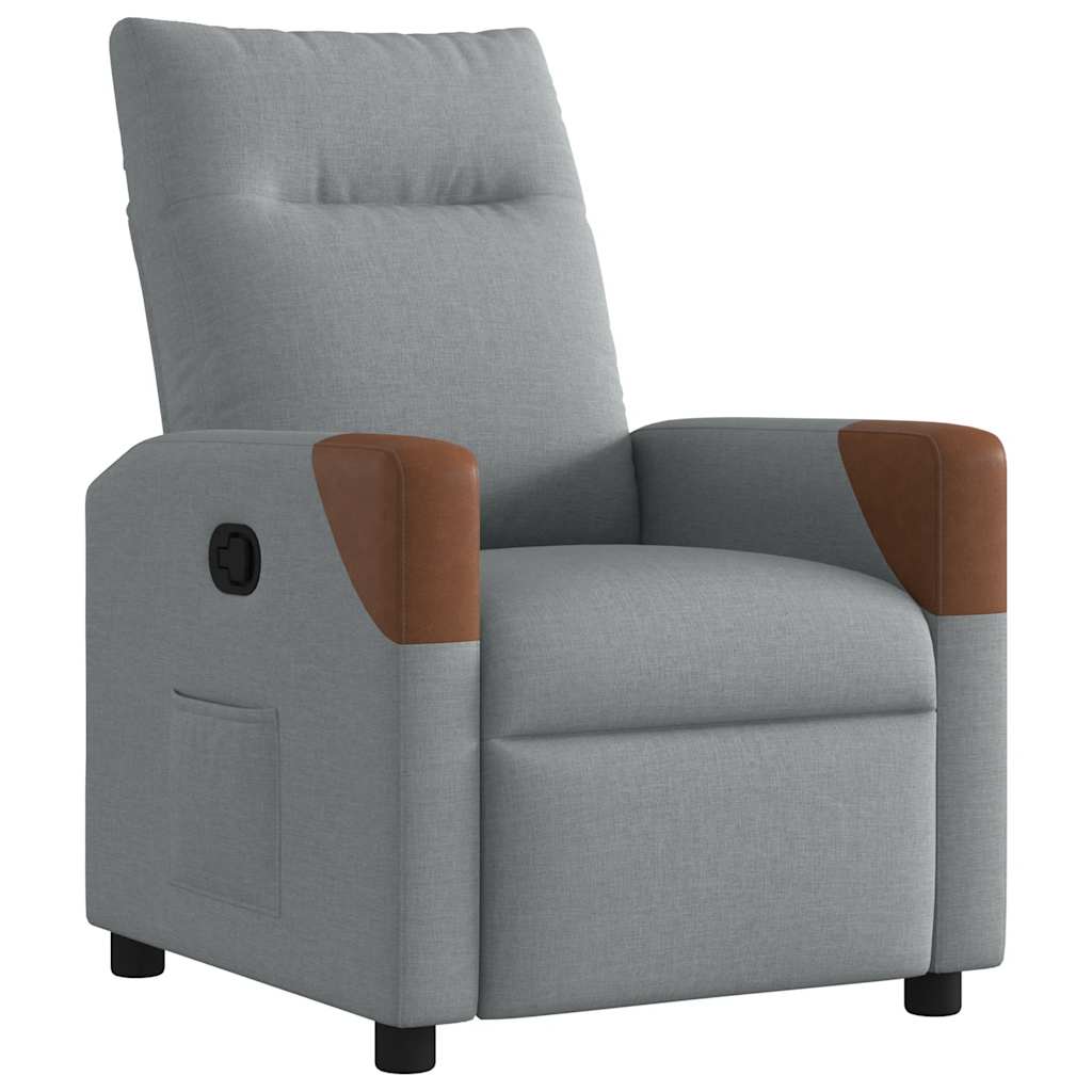 Relaxsessel Hellgrau Stoff