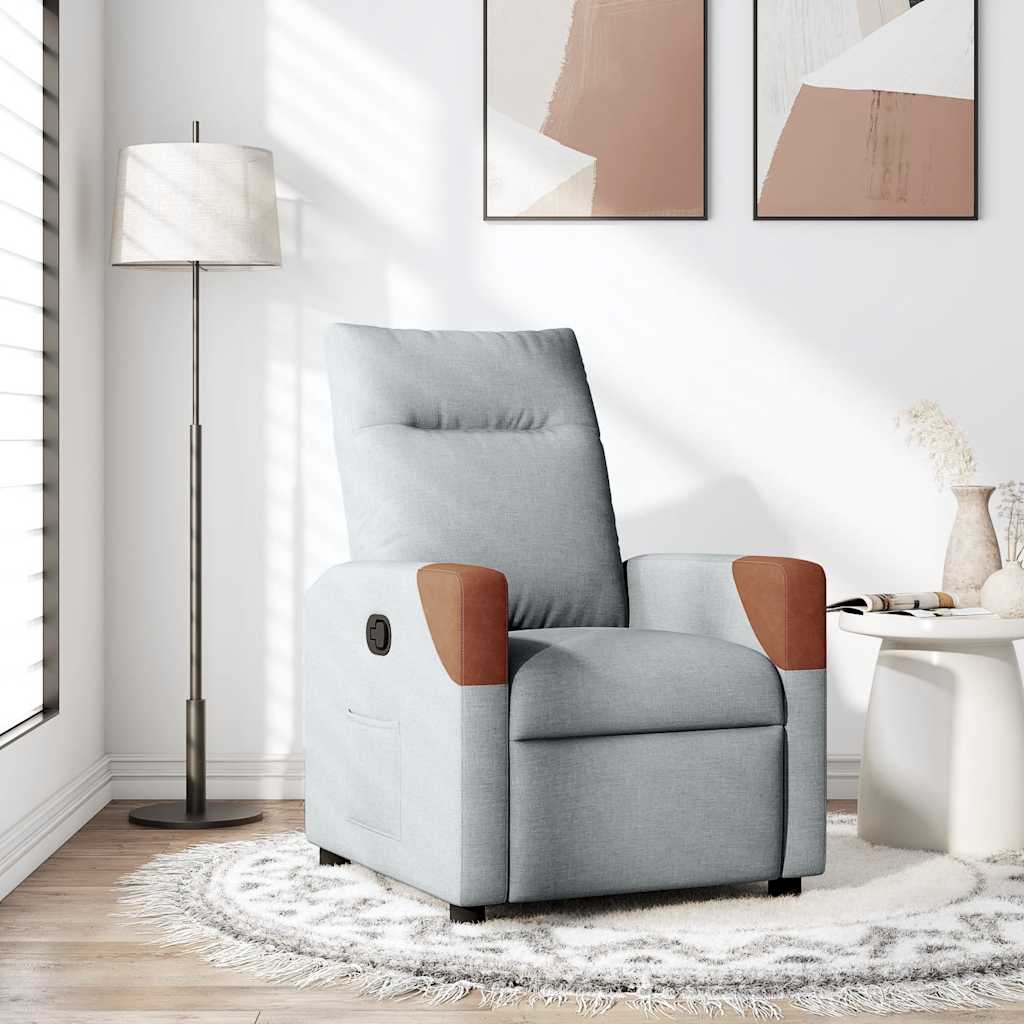 Relaxsessel Hellgrau Stoff