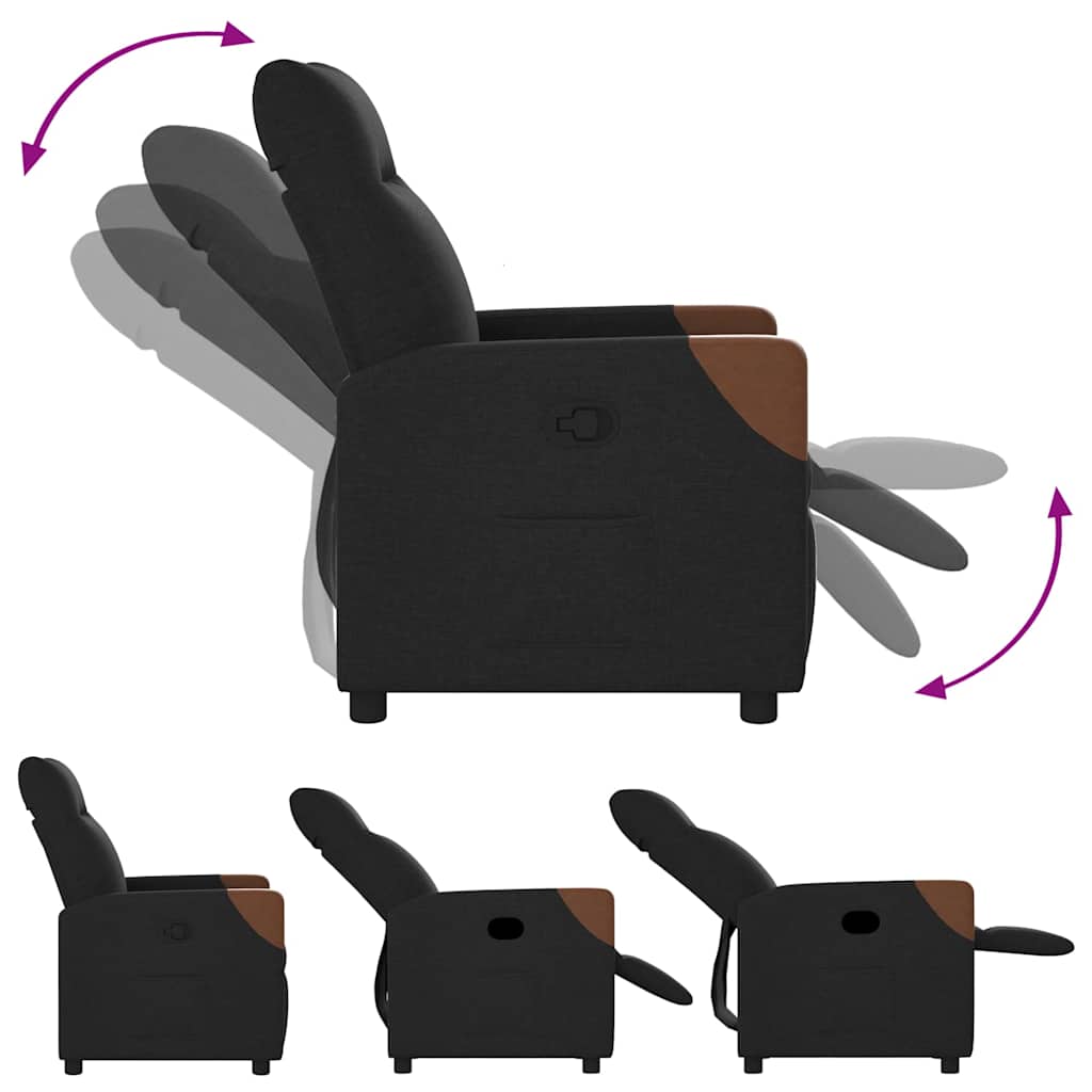 Relaxsessel Schwarz Stoff