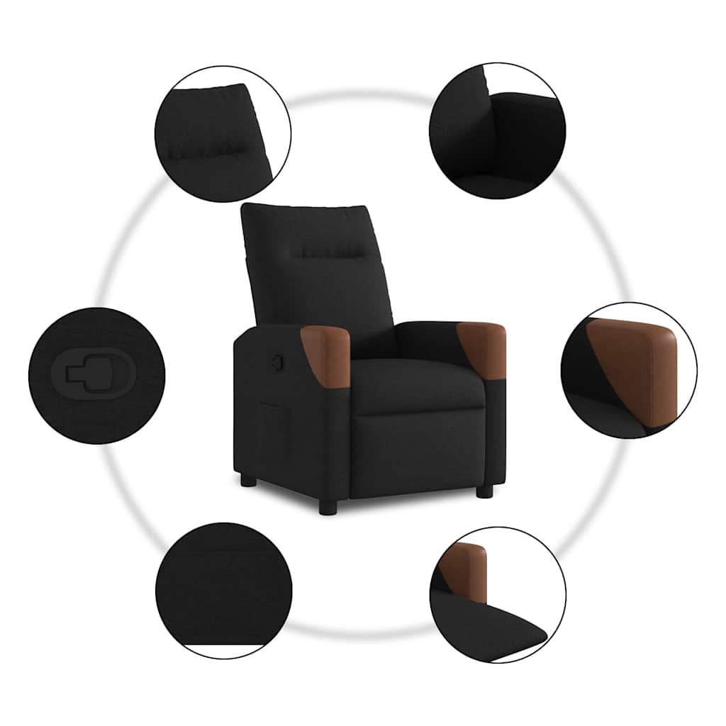 Relaxsessel Schwarz Stoff