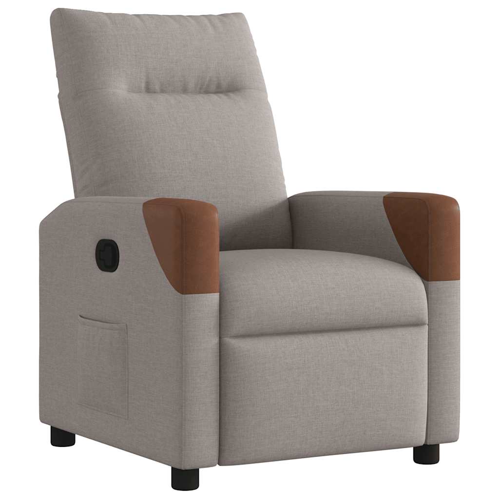 Relaxsessel Taupe Stoff