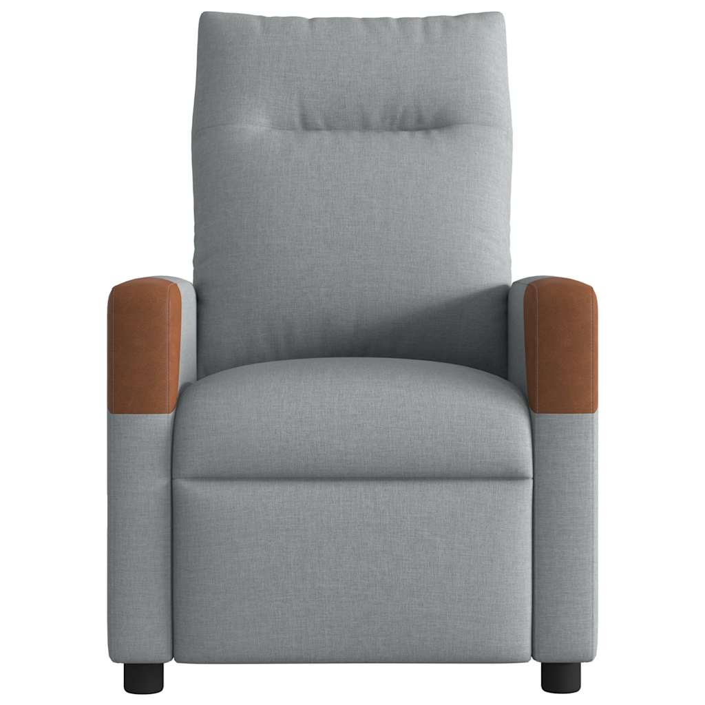 Massagesessel Hellgrau Stoff