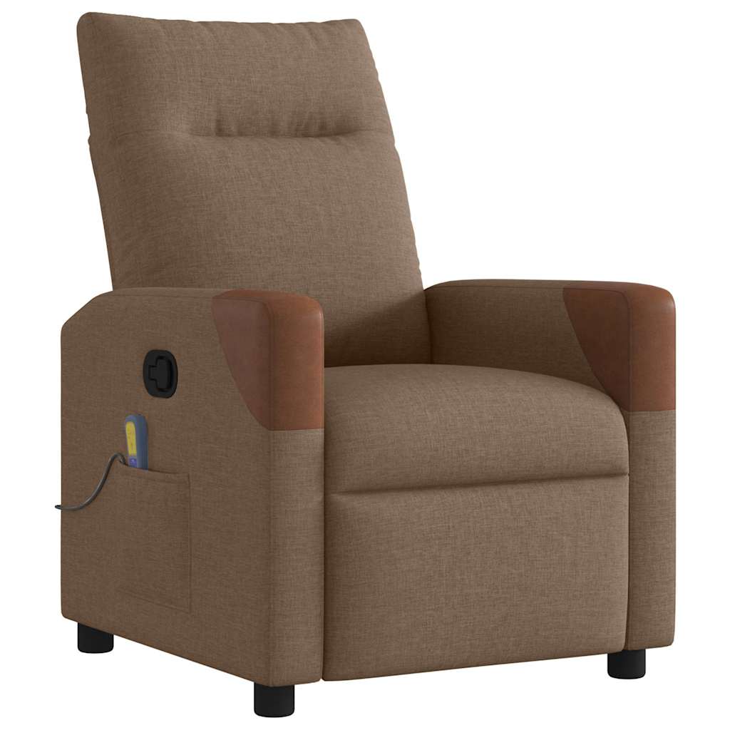 Massagesessel Braun Stoff