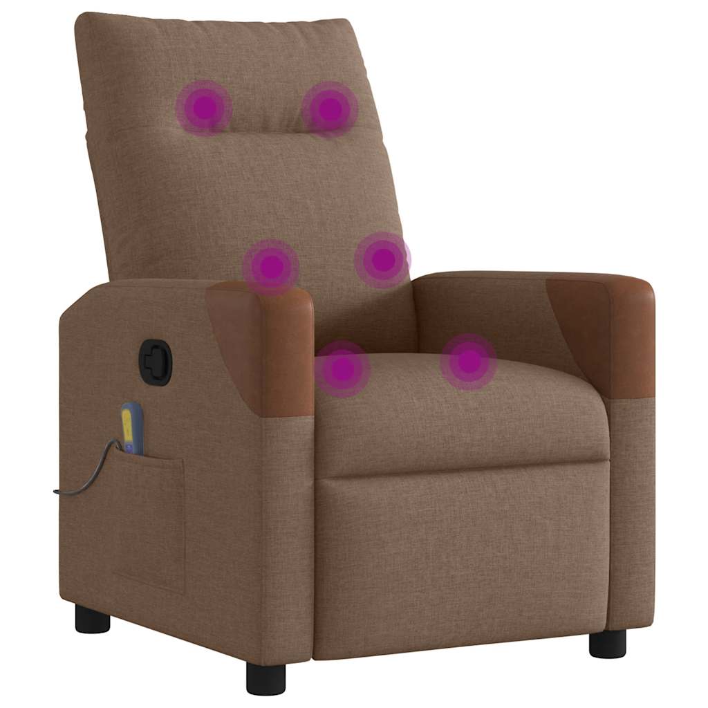 Massagesessel Braun Stoff