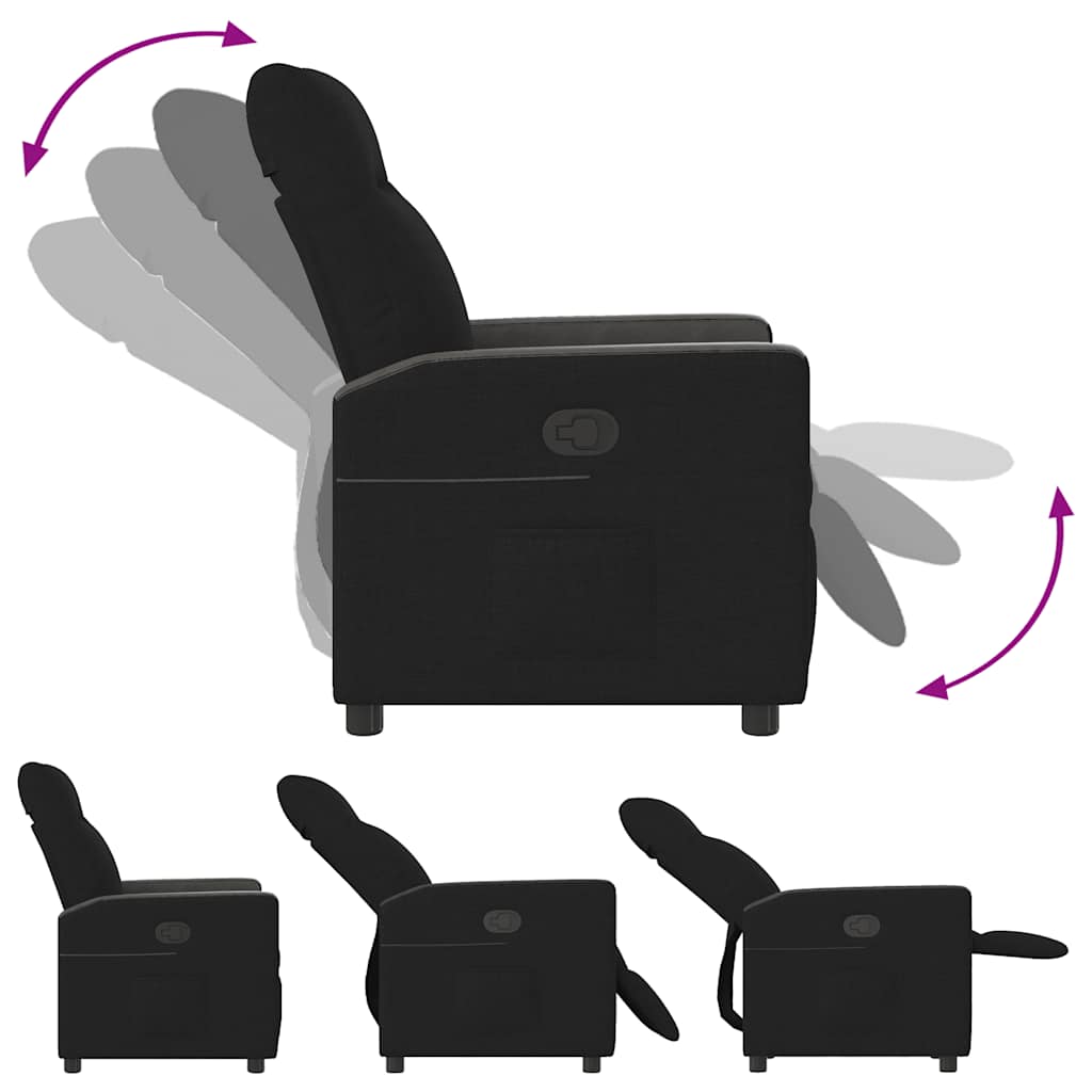 Relaxsessel Schwarz Stoff