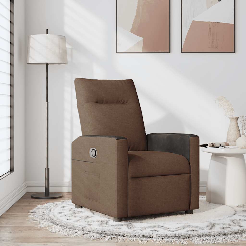 Relaxsessel Braun Stoff