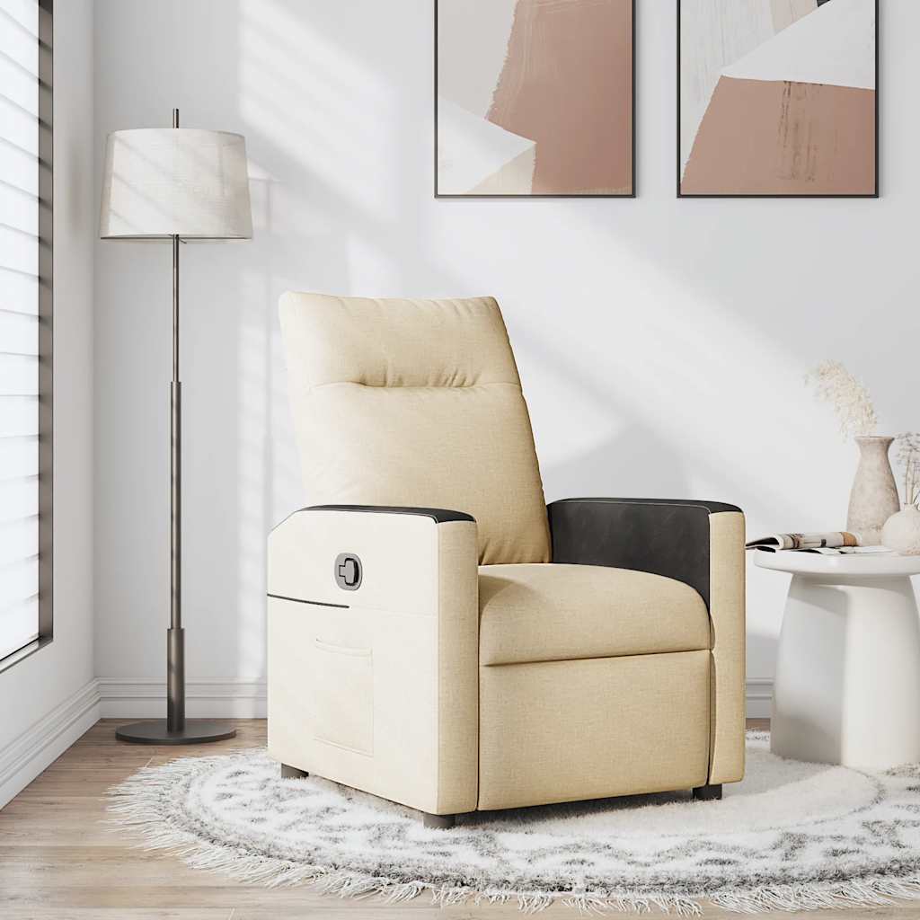 Relaxsessel Creme Stoff
