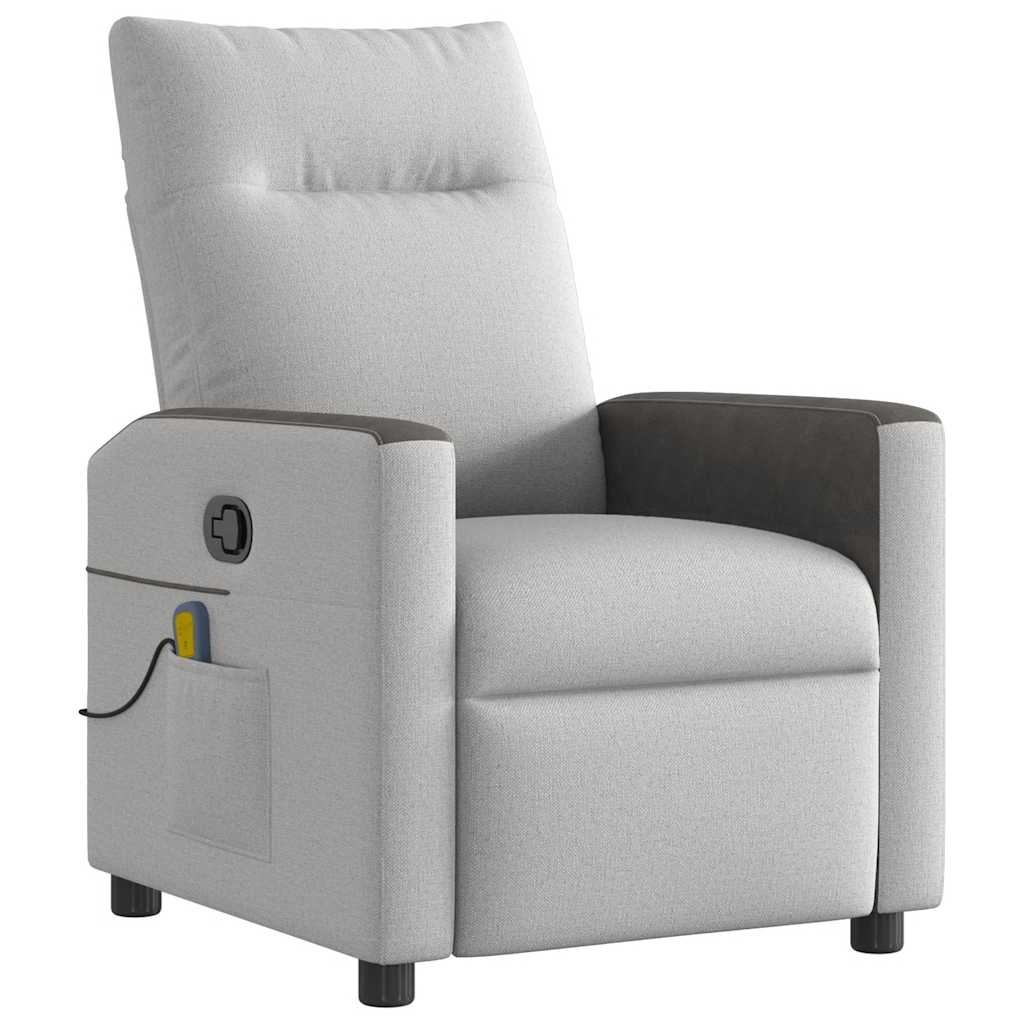 Massagesessel Wolkengrau Stoff