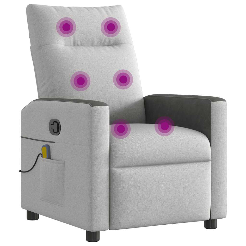 Massagesessel Wolkengrau Stoff