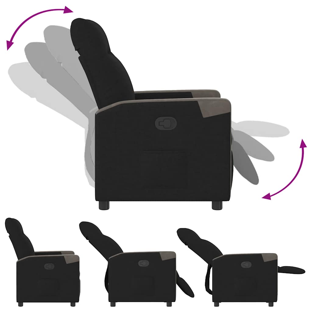 Relaxsessel Schwarz Stoff