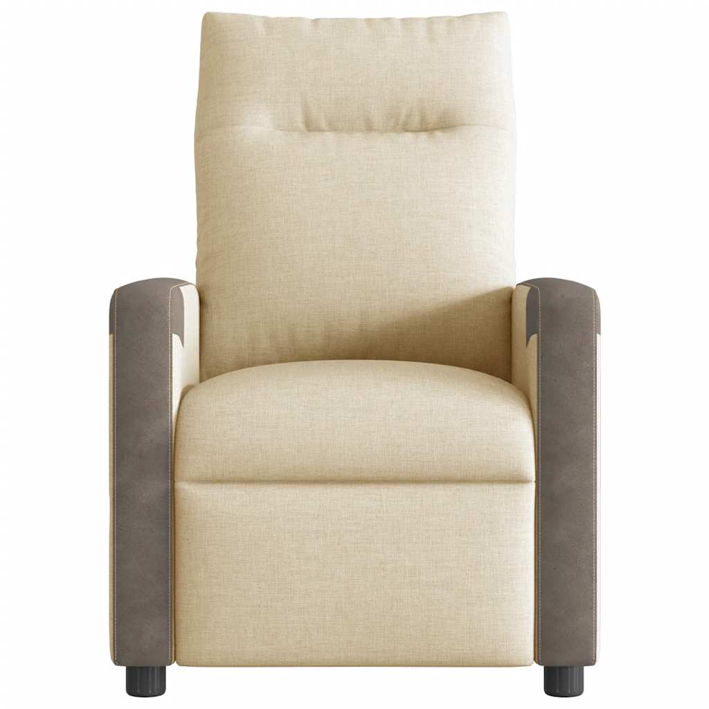 Massagesessel Creme Stoff