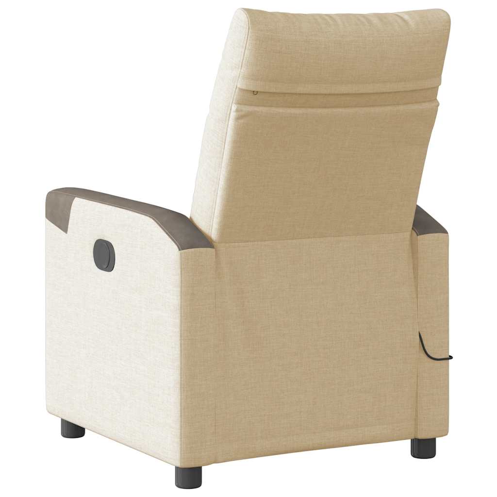 Massagesessel Creme Stoff