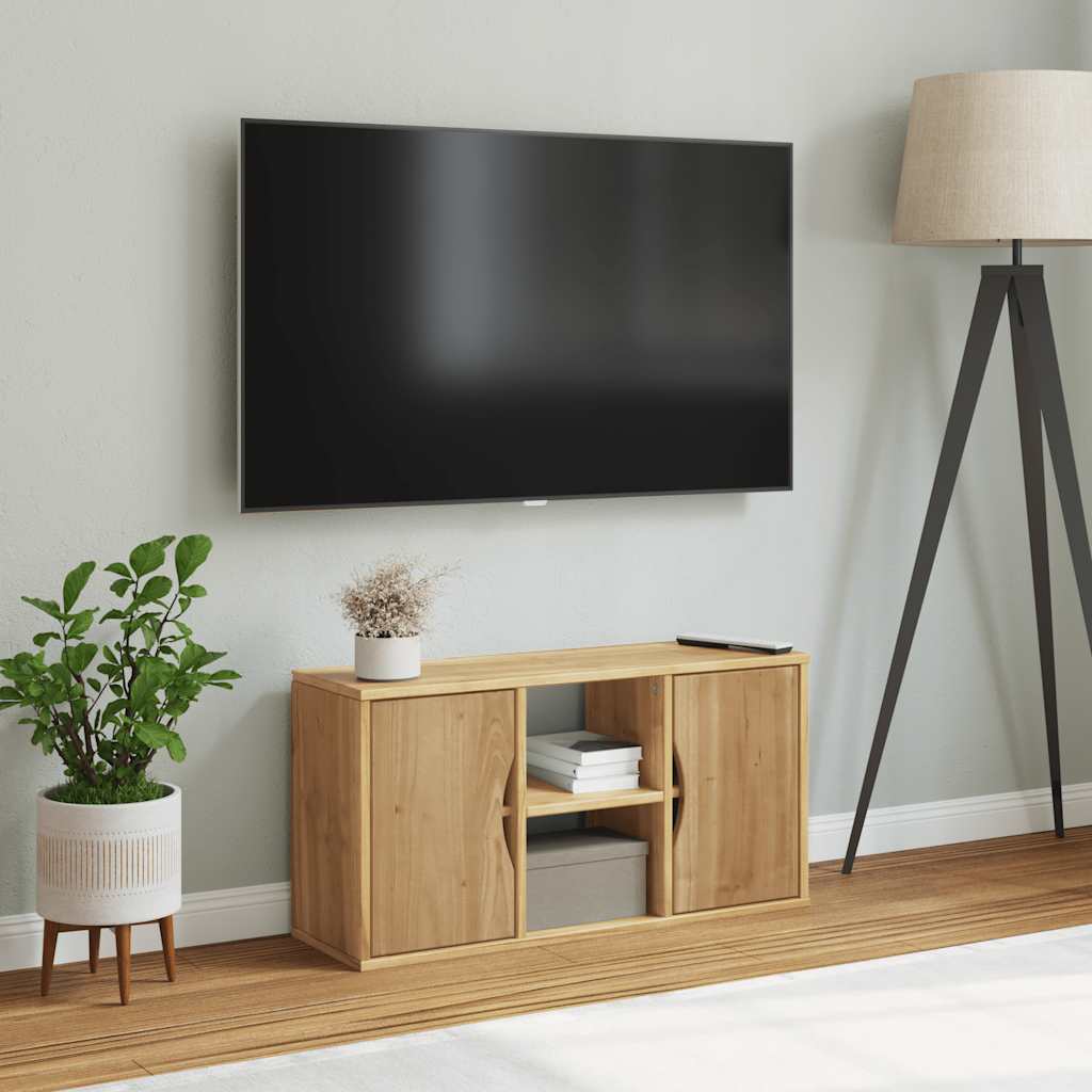 TV-Schrank ODDA 79x24x40 cm Massivholz Kiefer