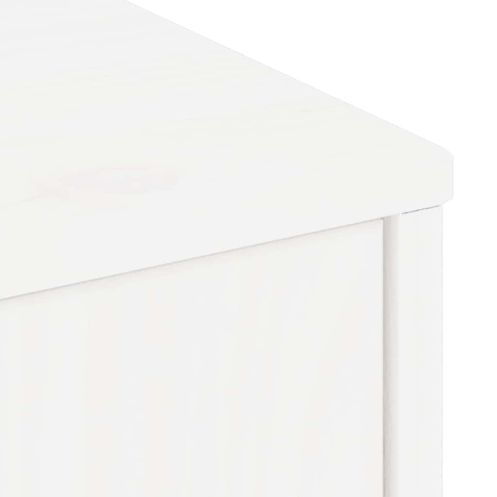TV-Schrank ODDA Weiß 79x24x40 cm Massivholz Kiefer