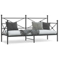 Etagenbett ohne Matratze Schwarz 90x200 cm Stahl
