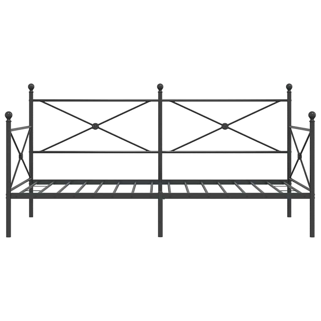 Etagenbett ohne Matratze Schwarz 107x203 cm Stahl