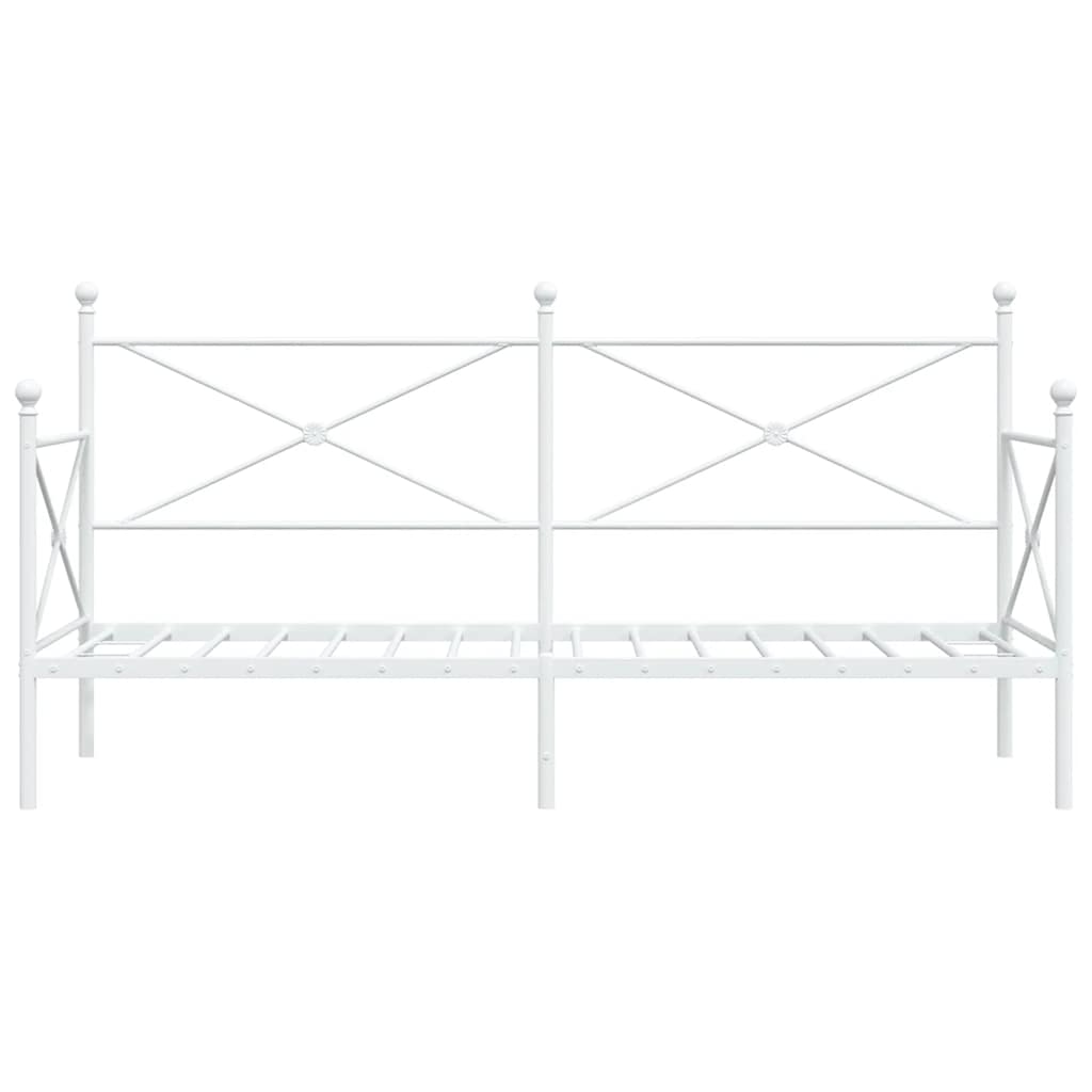 Tagesbett ohne Matratze Weiß 80x200 cm Stahl