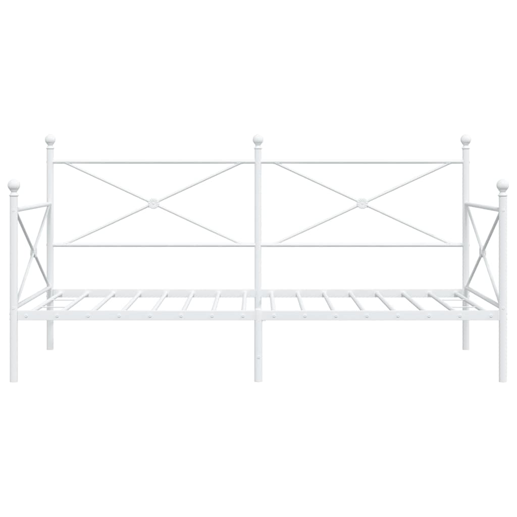 Tagesbett ohne Matratze Weiß 100x200 cm Stahl