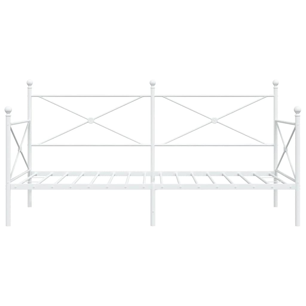 Tagesbett ohne Matratze Weiß 107x203 cm Stahl
