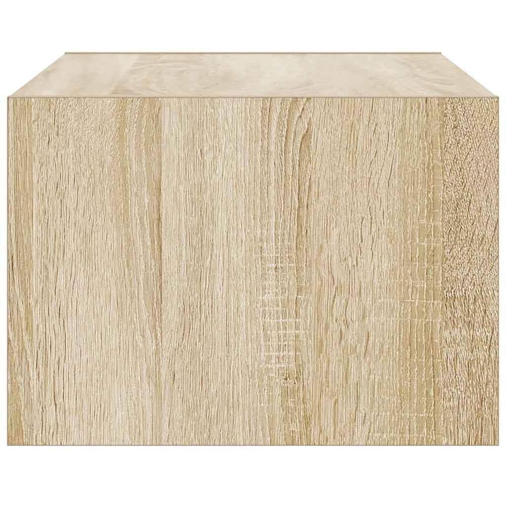 TV-Schrank mit LED-Leuchten Sonoma-Eiche 75x35,5x25 cm