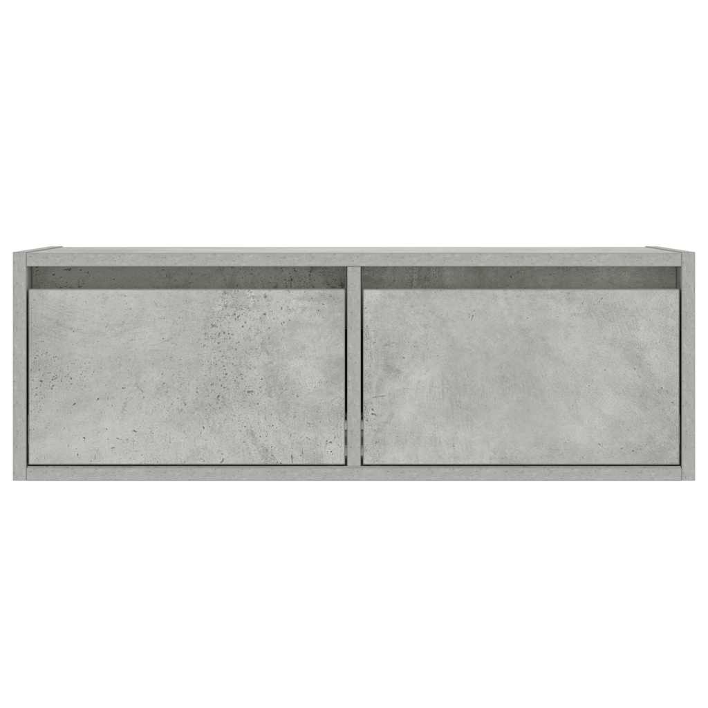 TV-Schrank mit LED-Leuchten Betongrau 75x35,5x25 cm