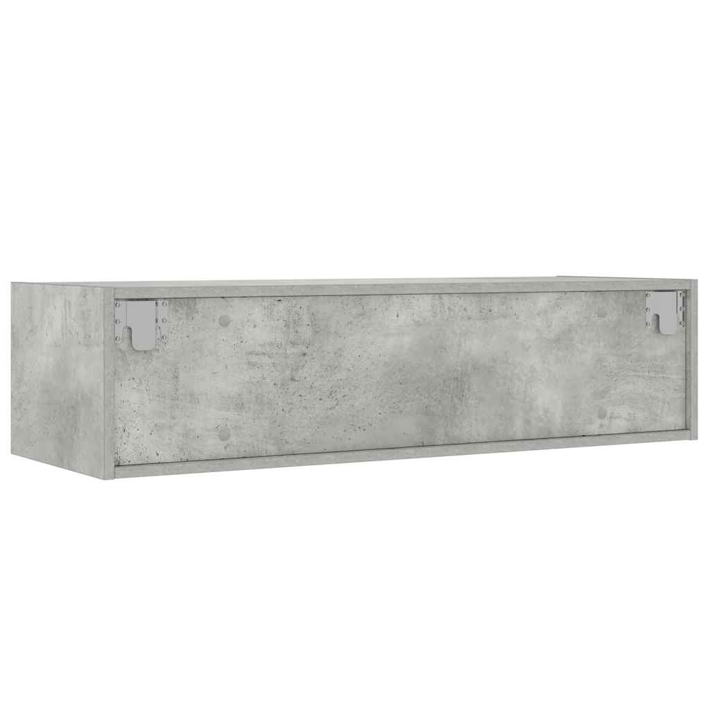 TV-Schrank mit LED-Leuchten Betongrau 100x35,5x25 cm