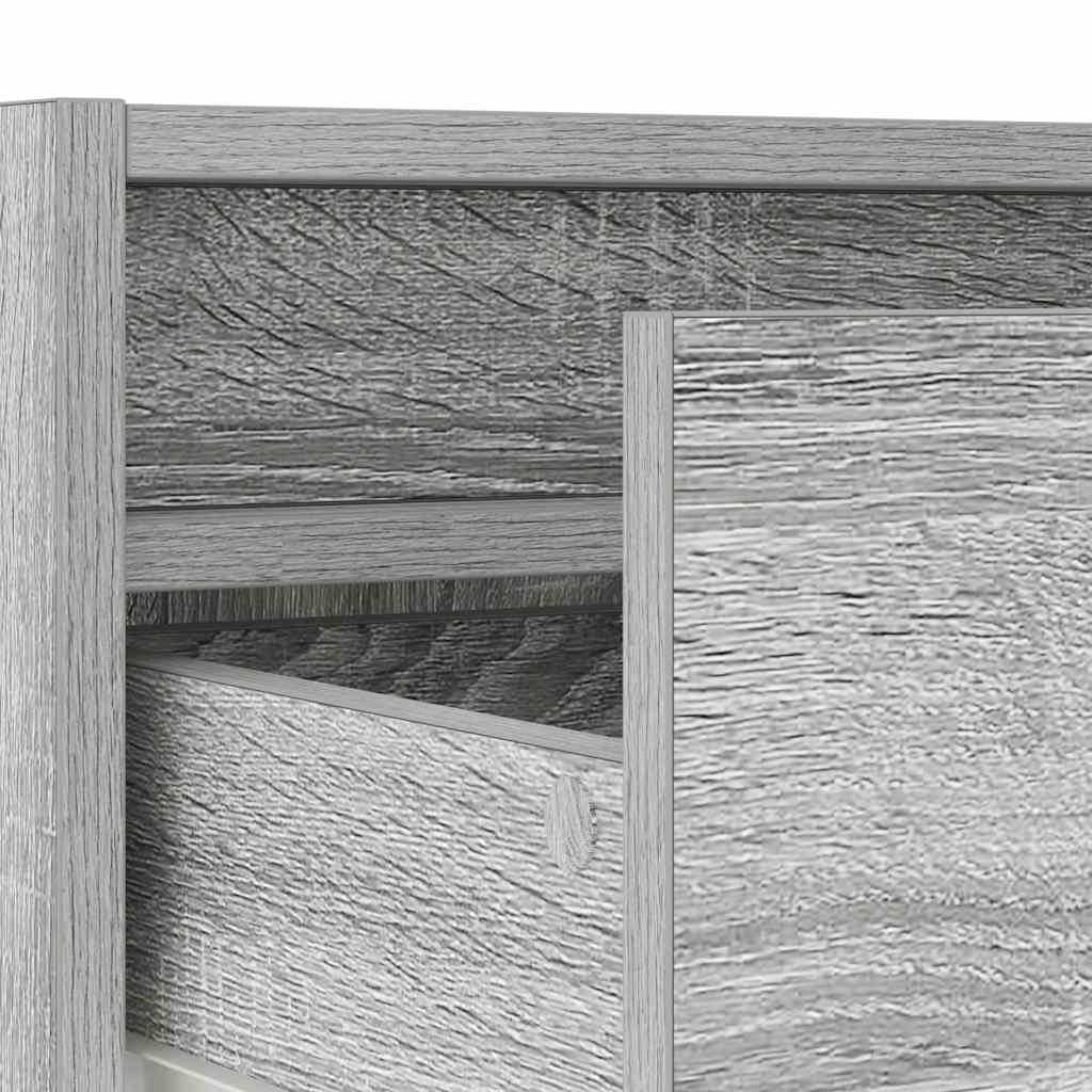 TV-Schrank mit LED-Leuchten Grau Sonoma 100x35,5x25 cm