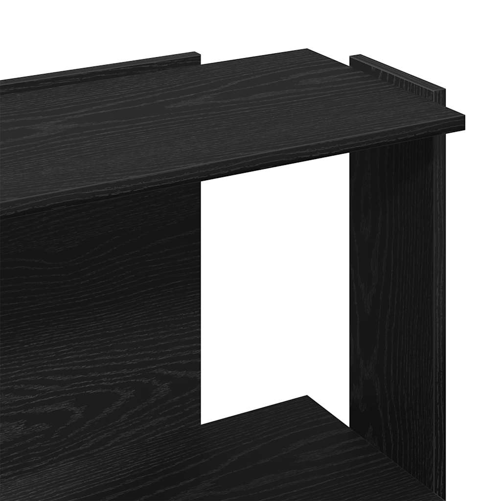 Bücherregal 3 Böden Schwarz 60x30x80 cm Holzwerkstoff